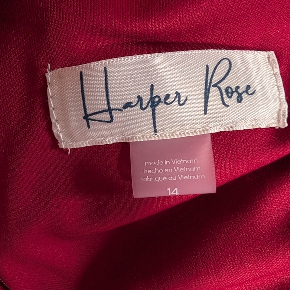 Harper Rose Bell Sleeve Dress Size 14 Color Burgundy (EUC) - Picture 10 of 14